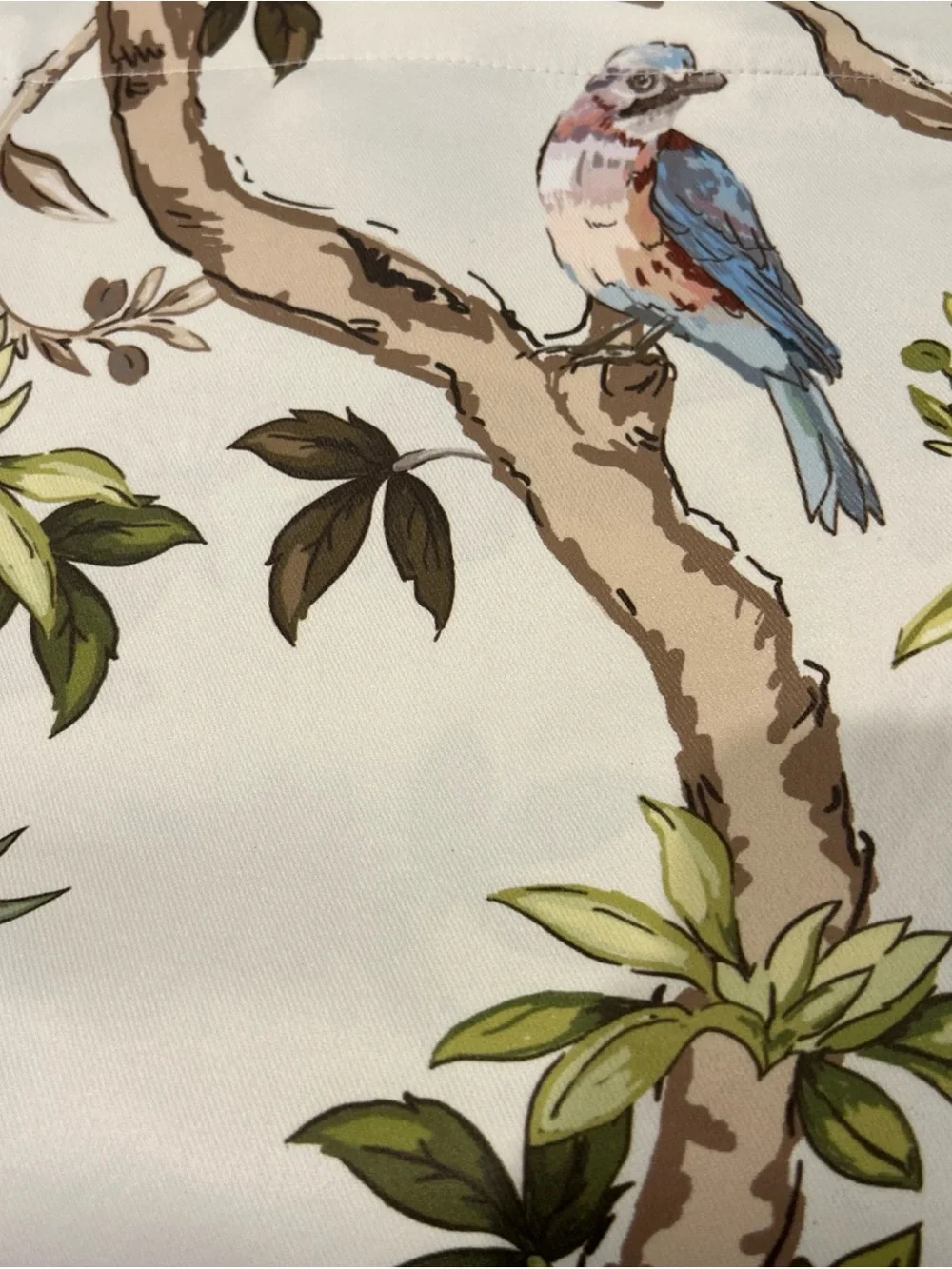 LILLIAN AUGUST 38 x 84 Curtain panels Floral & Birds Rod pocket back tab 2 PC